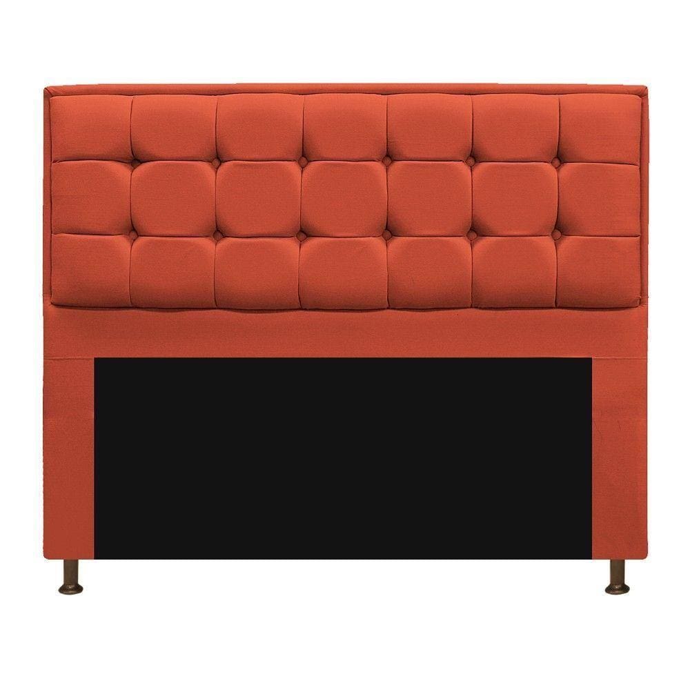 Cabeceira Copenhague 160cm Queen Size Suede Terracota