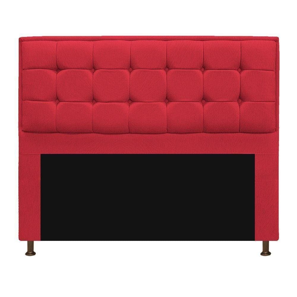 Cabeceira Copenhague 160cm Queen Size Suede Vermelho