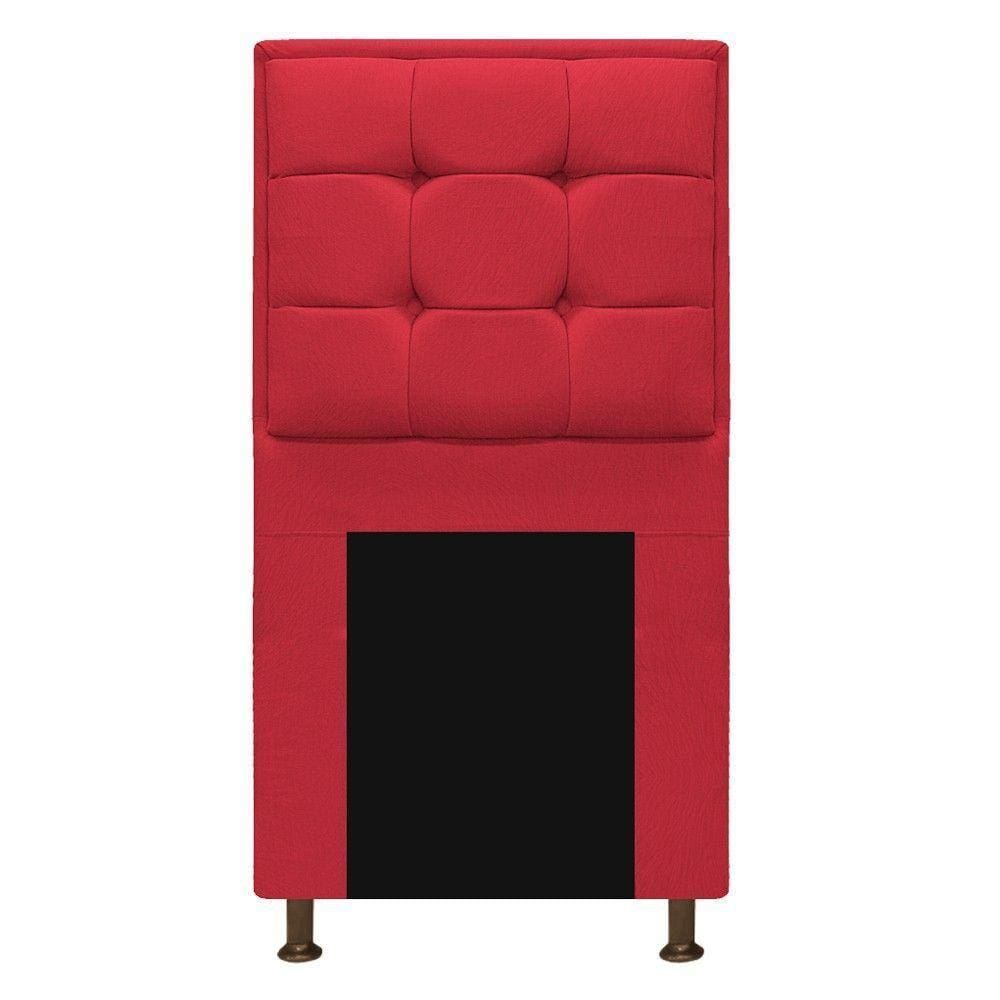 Cabeceira Copenhague 100cm Solteiro Suede Vermelho
