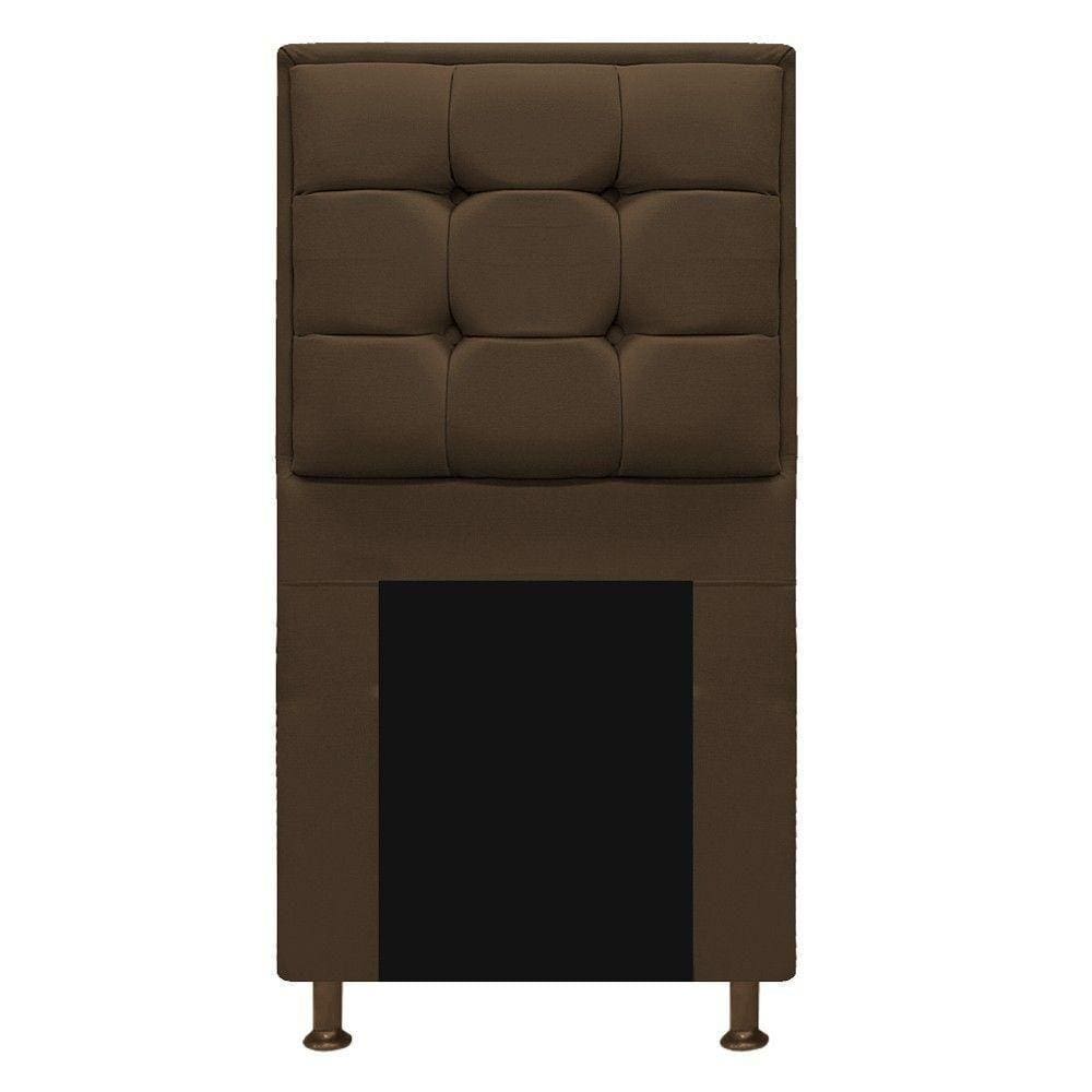Cabeceira Copenhague 100cm Solteiro Suede Marrom Adj Decor