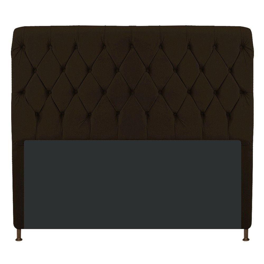 Cabeceira Estofada Cristal 160cm Queen Size Marrom Adj Decor