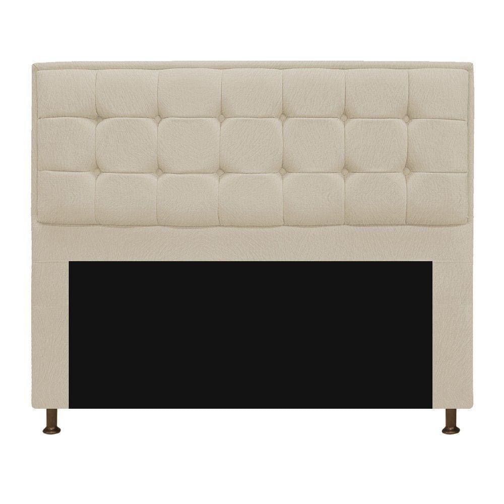 Cabeceira Copenhague 160cm Queen Size Suede Bege