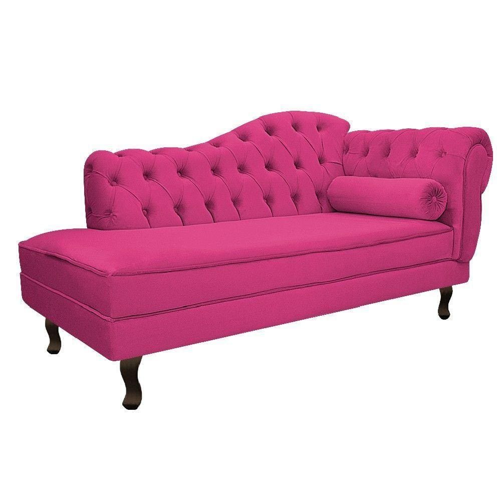 Recamier Diana 160cm Lado Esquerdo Suede Pink Adj Decor