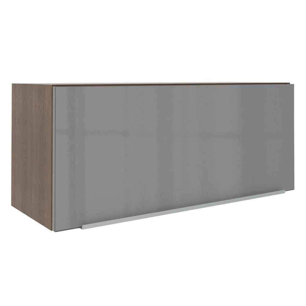 Armário Aéreo Madesa Lux 80cm 1 Porta Suspensa Rustic/cinza