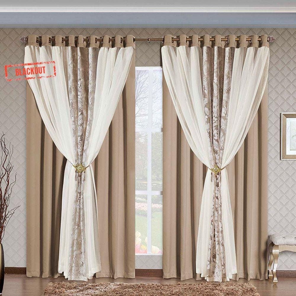Cortina Havana Blackout Chocolate 5,40m x 3,00m altura - Varão de até 4m