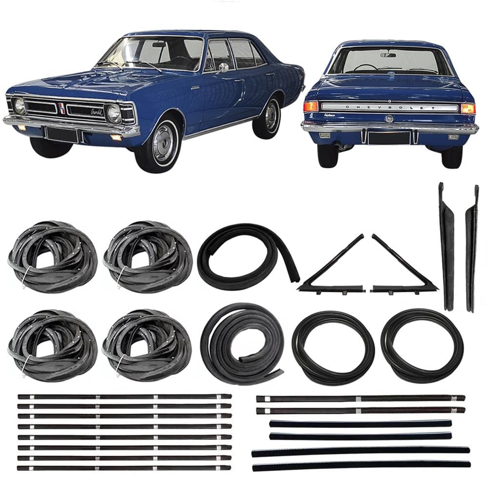 Kit Borracha Porta Canaleta Parabrisa Opala 4 Portas 68 A 77