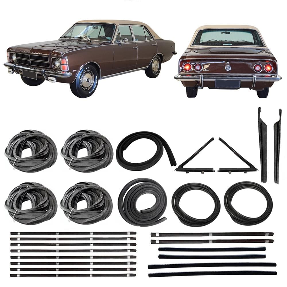 Kit Borracha Porta Parabrisa Pestana Opala 4 Portas 1978 79