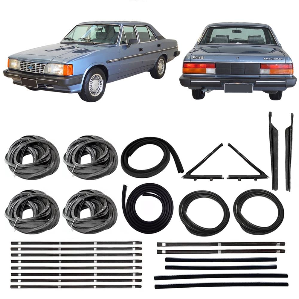 Kit Borracha Porta Parabrisa Pestana Opala 4 Pts 1980 A 1984