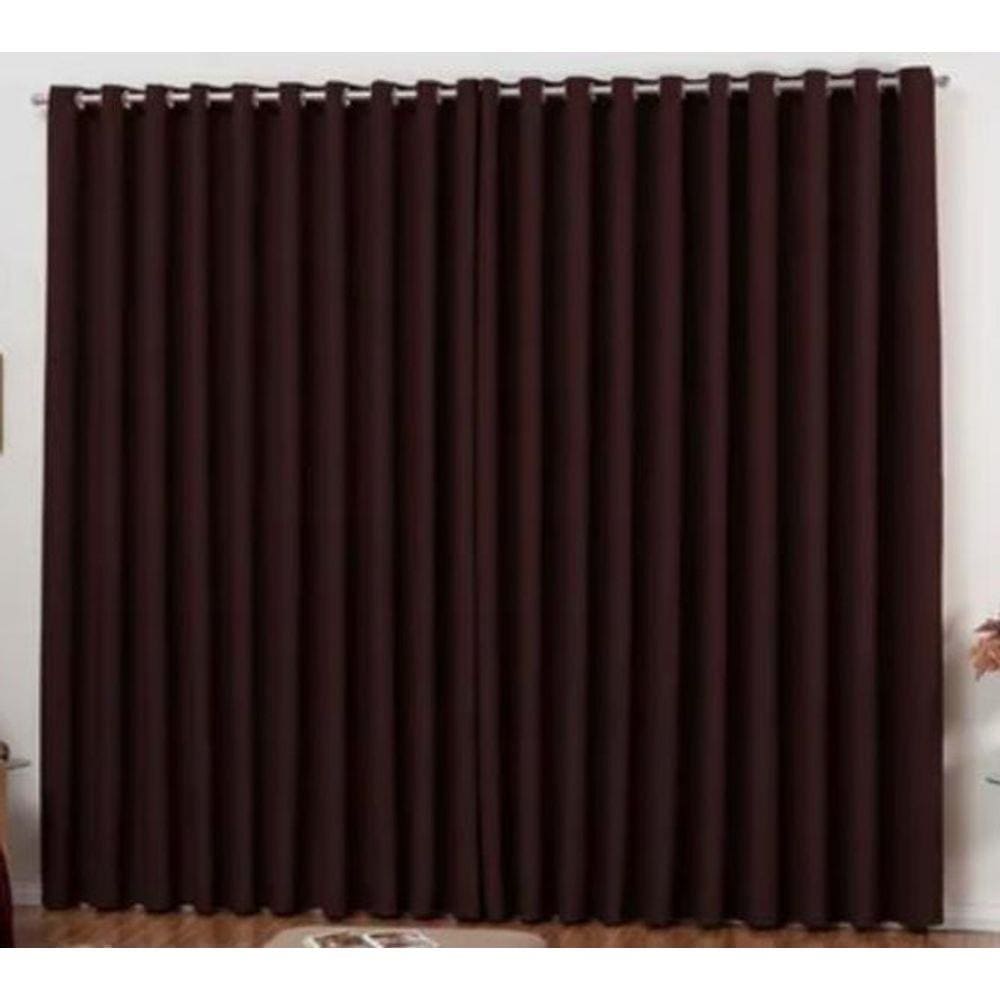 Cortina Lisboa Blackout 5 Metros Modelo Novo Tabaco