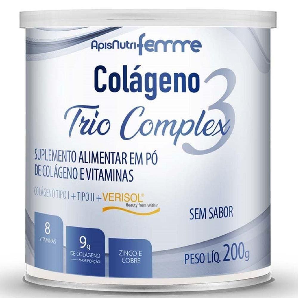 Colágeno Trio Complex 200G Apisnutri Sabor Sem Sabor