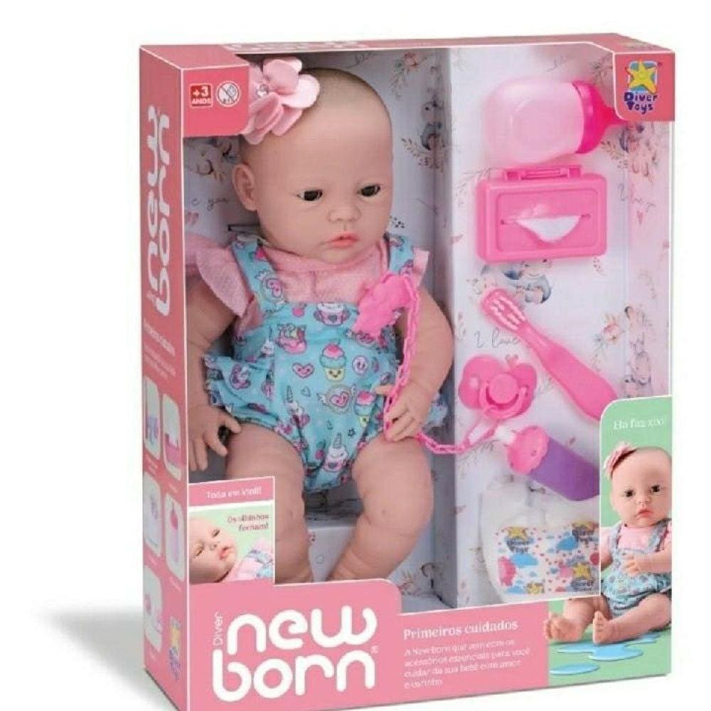 Boneca New Born Primeiros Cuidados Divertoys
