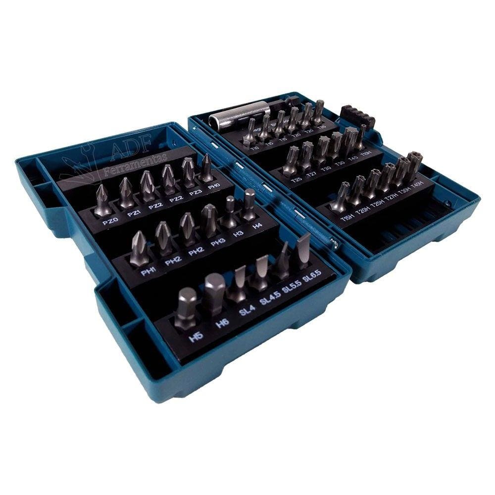 Jogo de Bits e Ponteiras Com Cabo 37 Peças Makita