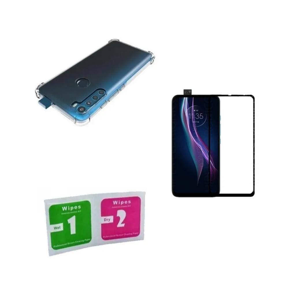 Kit Capa Anti Impacto One Fusion Plus + 2 Pel. De Vidro 3D | Extra