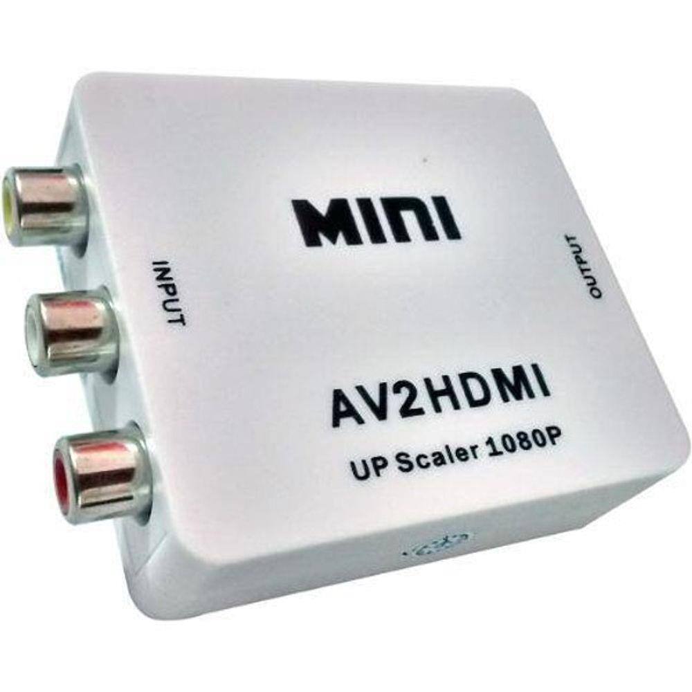 Mini Conversor Adaptador Rca Para Hdmi 720p Ou 1080p