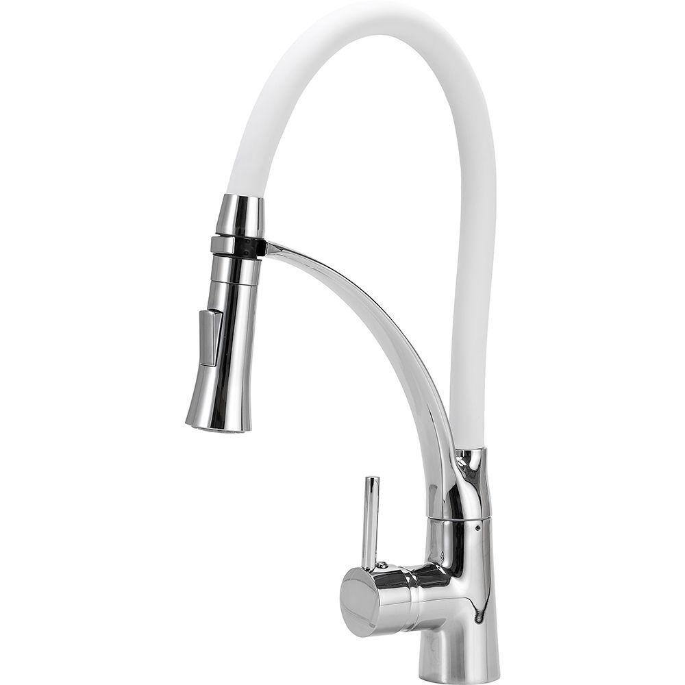 Torneira Para Cozinha Gourmet Misturador Monocomando Solimões Pingoo.casa - Branco