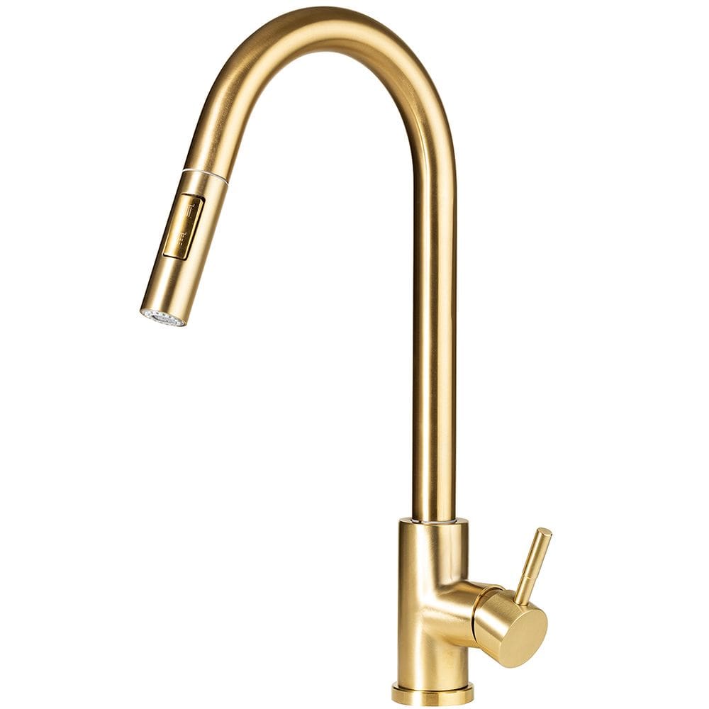 Torneira Para Cozinha Gourmet Misturador Monocomando Iriri Pingoo.casa - Dourado