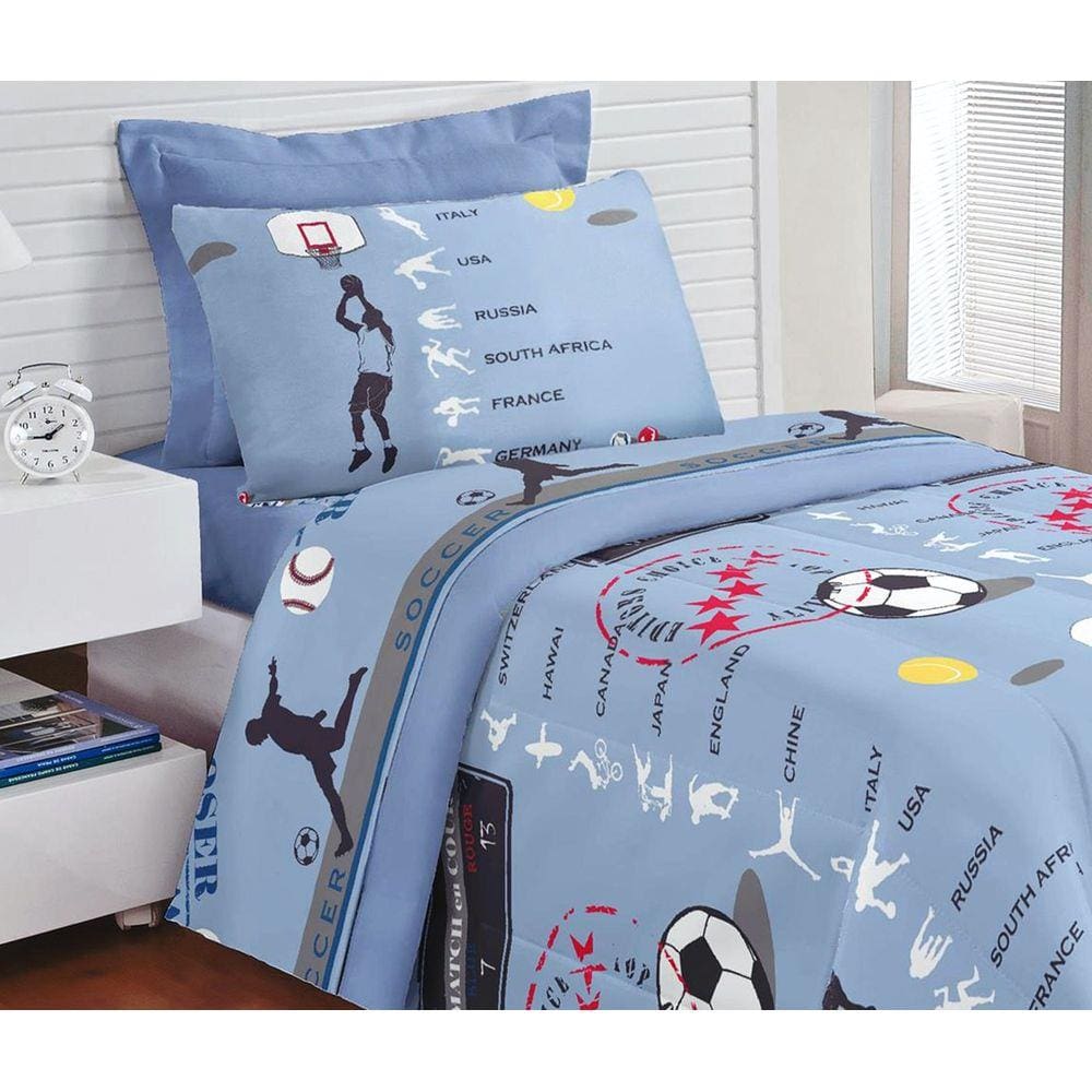 Roupa de Cama Solteiro Day by Day Pçs - Fenômeno