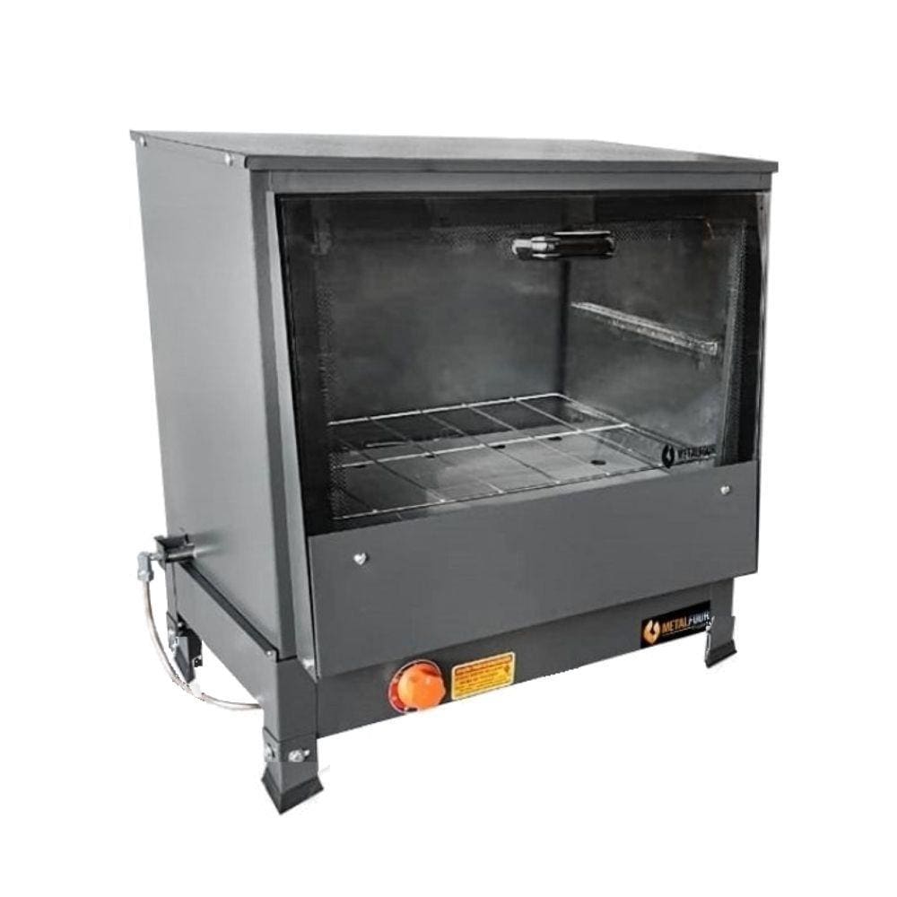 Forno Lux à Gás Mesa Baixa Pressão Tampa de Vidro 66L - MetalFour