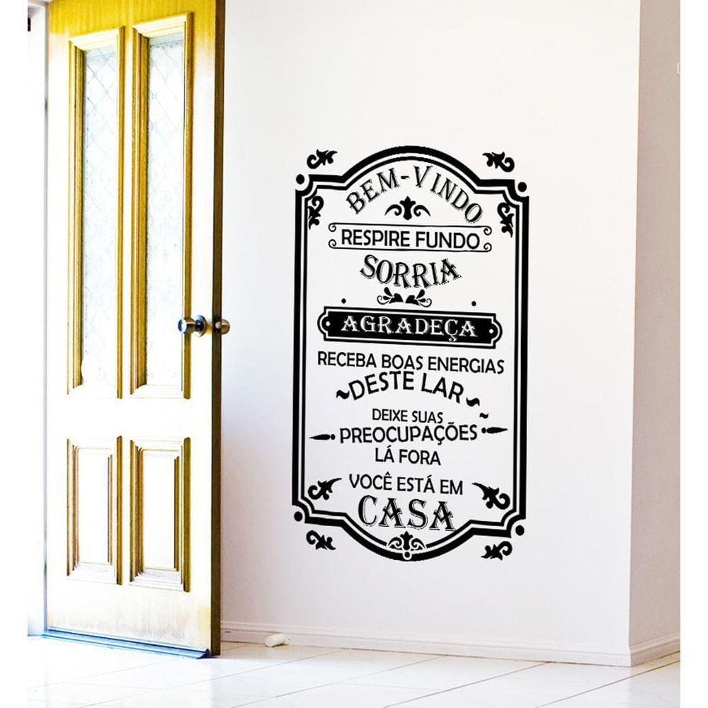 Adesivo Decorativo De Parede Seja Bem Vindo Sorria Lindo