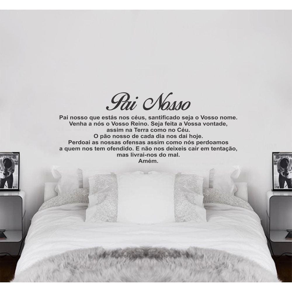 Adesivo Decorativo De Parede Frase Oração Pai Nosso