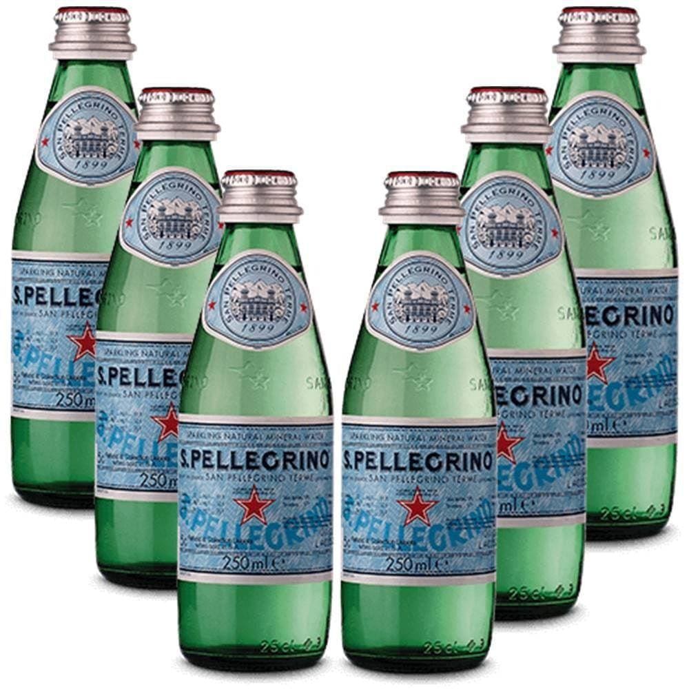 Kit 06 Unidades Água Mineral S. Pellegrino Gaseificada 250Ml