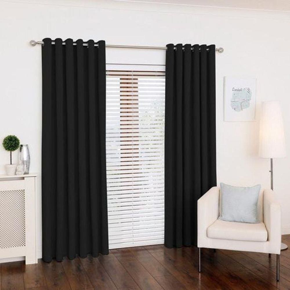 Cortina Preta Sala Quarto 300X180 Para Varão - Fabritex