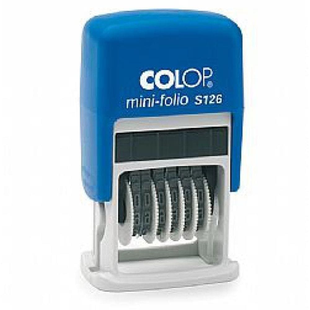Carimbo Mini Numerador Colop Azul
