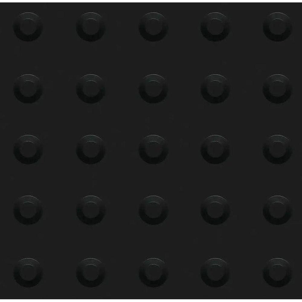 Kit 10 Piso Tátil Alerta 25X25Cm Em Pvc Preto
