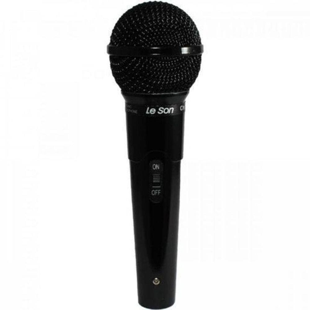 Microfone Dinâmico Cardioide Mc200 Preto Leson