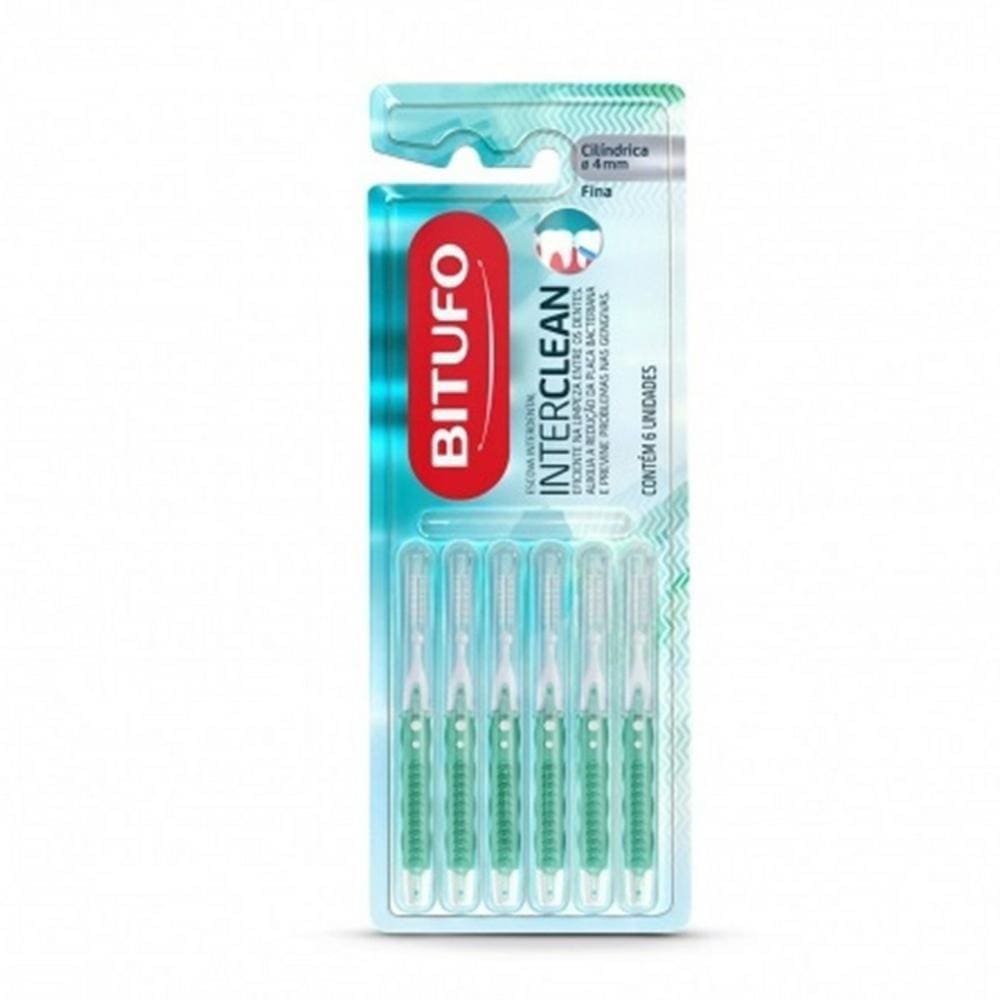 Escova Interdental Bitufo Interclean Cilindrica 4mm 6un