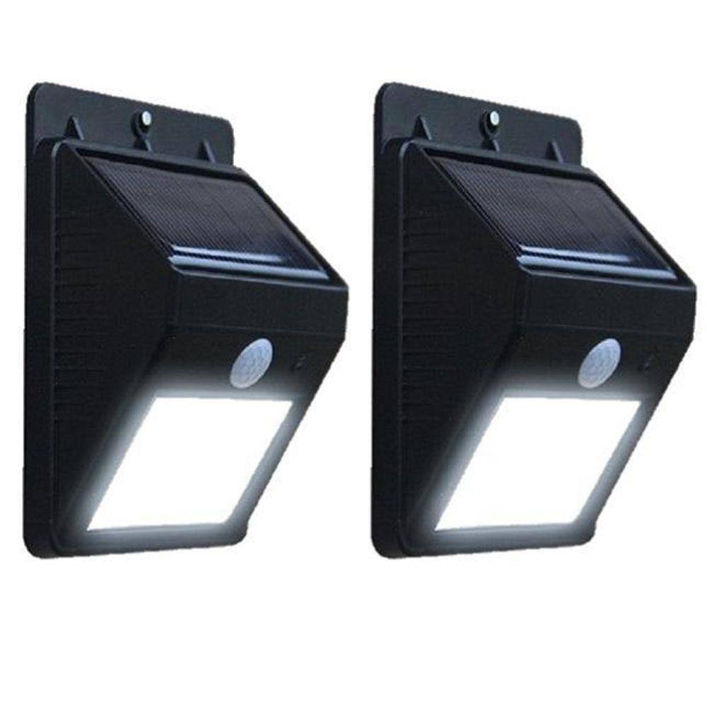Kit 2 Luminária Solar Jardim Iluminação Residencial 30 Leds