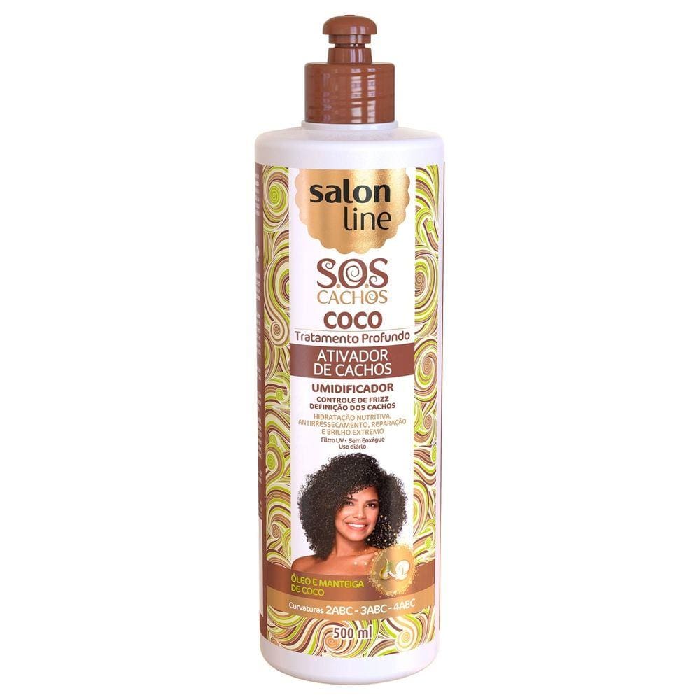 Ativador De Cachos Sos Cachos Coco Tratamento Profundo Salon Line 500Ml