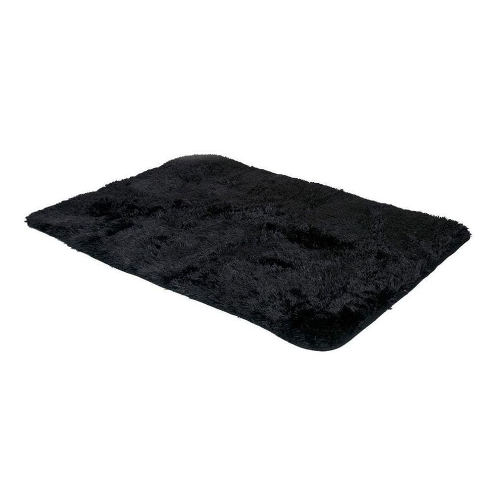 Tapete Sala Peludo Quarto Felpudo 55 Cm X 1 M Preto