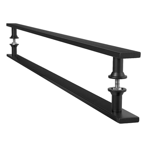 imagem-Puxador Barra Chata Inox Preto Para Porta De Madeira 90 cm