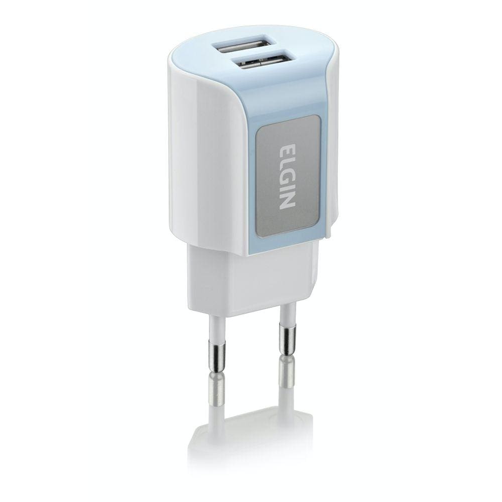 Carregador USB Bivolt 5V 2.1A 2x USB Elgin CT2USB