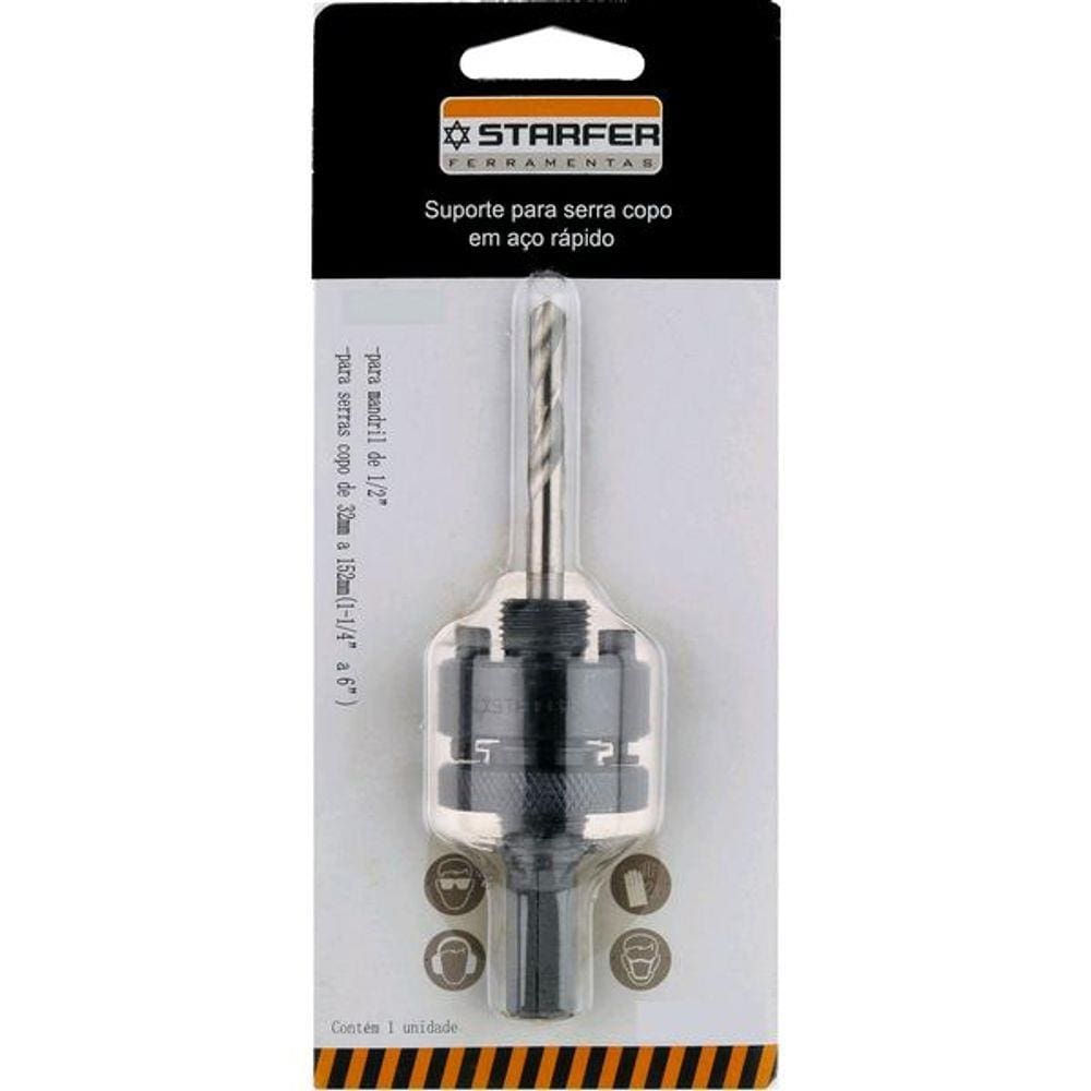 Suporte Para Serra Copo St10 Mandril 3/8” Starfer 1.1/4”-6”