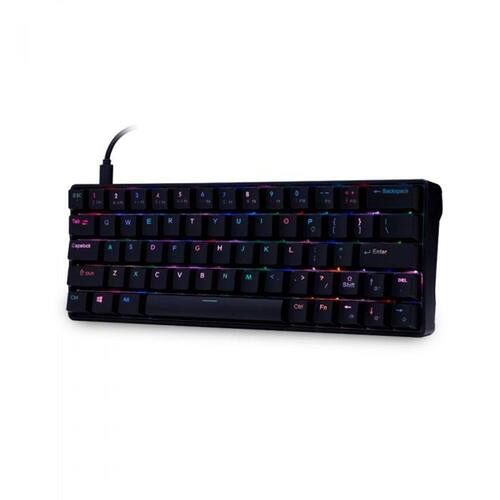 Teclado Mecânico Gamer Dazz MK-60 Switch Gateron Blue USB RGB S/ Numérico