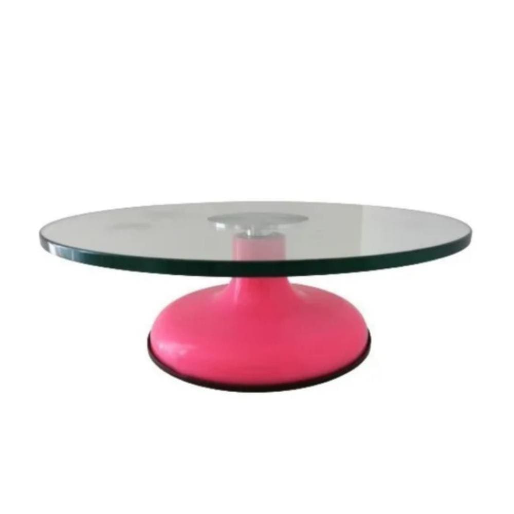 Bailarina Giratória De Vidro Para Decorar Bolos (Rosa Pink)