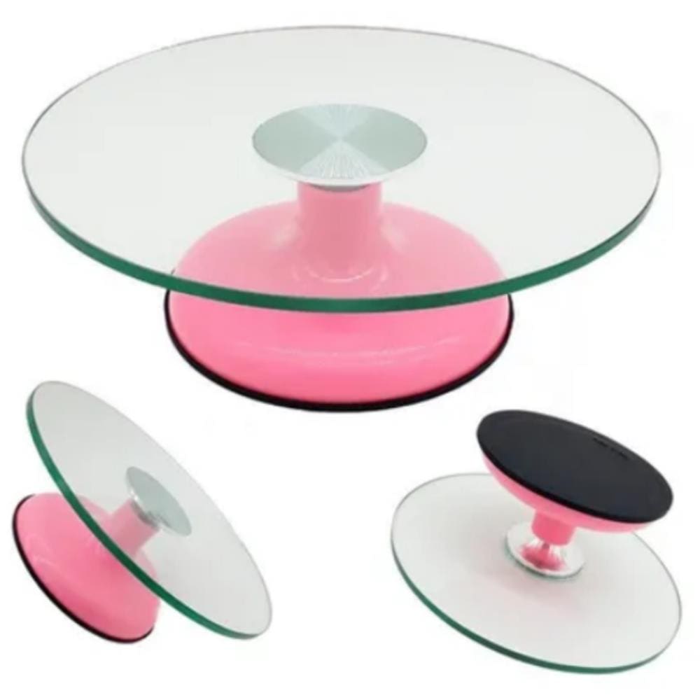 Bailarina Giratória De Vidro Para Decorar Bolos (Rosa Claro)