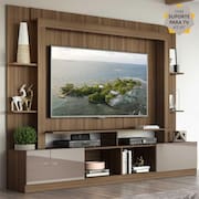 Rack Estante c/ Painel e Suporte TV 65" e 2 portas Oslo Multimóveis Branco