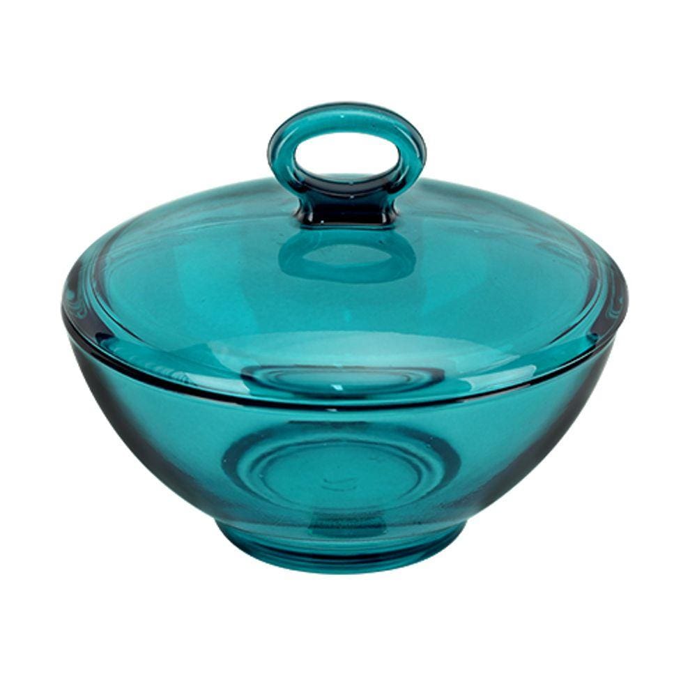 Potiche Aqua Em Vidro D13xa11cm Cor Verde Esmeralda
