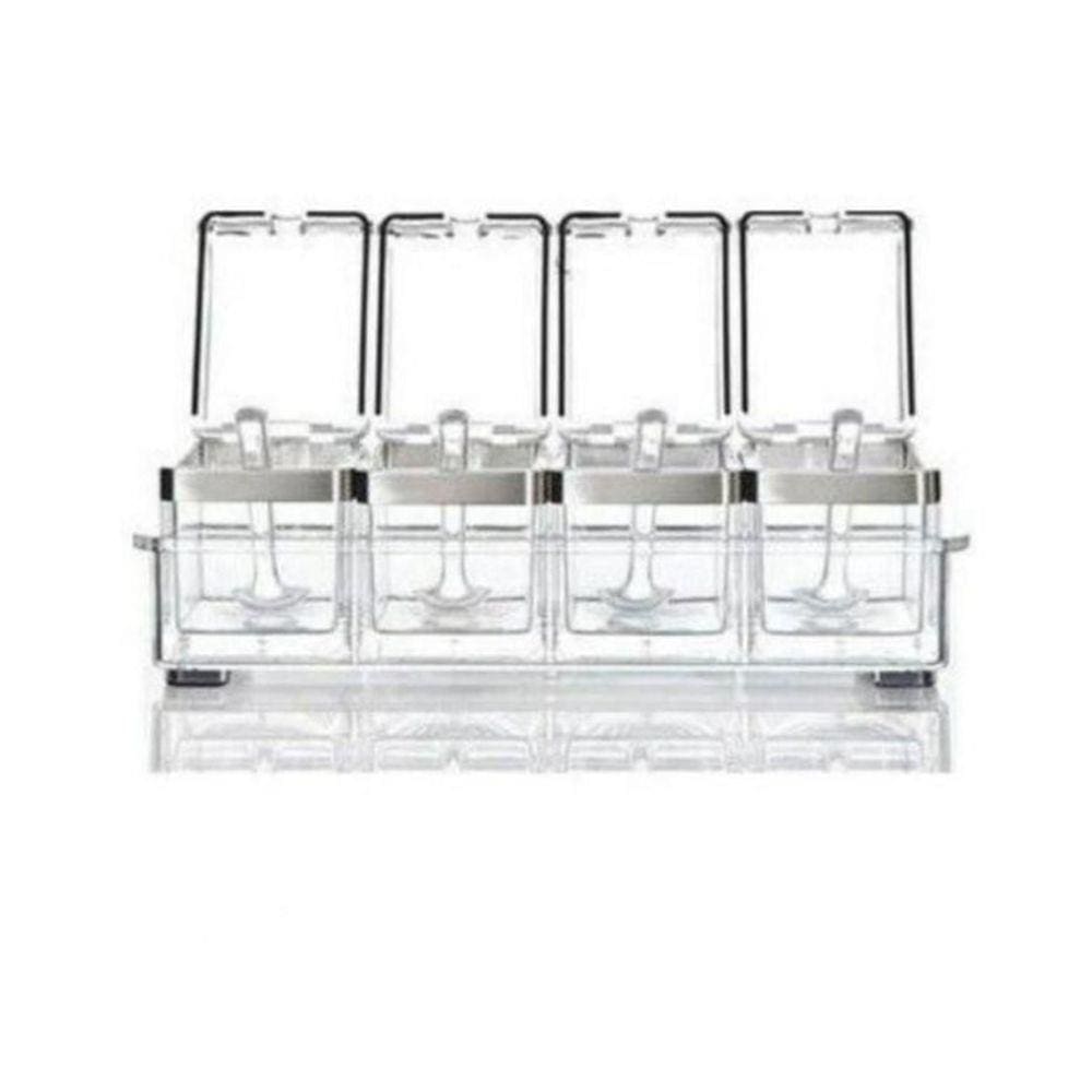 Kit Porta Condimentos Temperos Acrílico Crystal