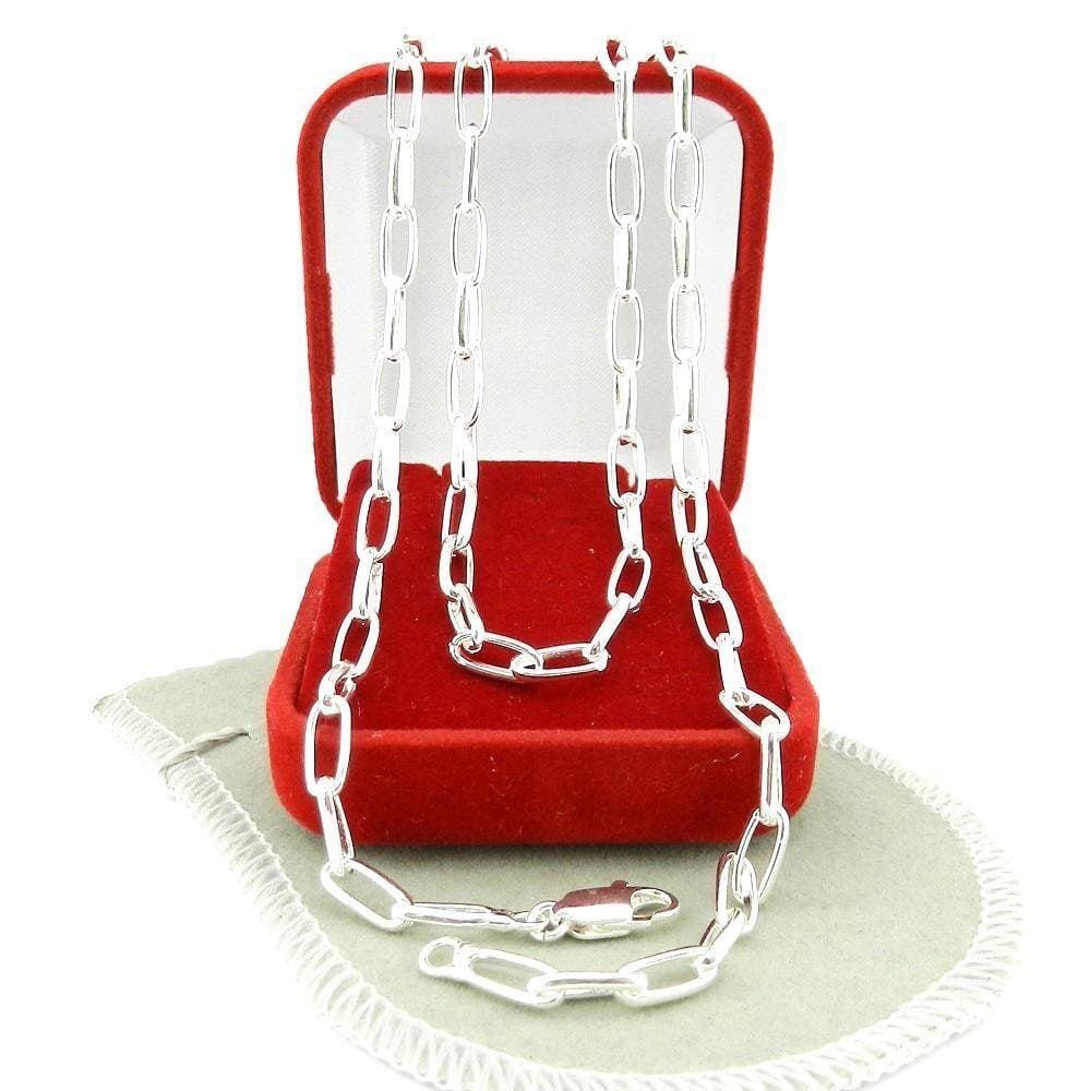 Corrente Masculina 50Cm 4Mm Largura Folheada Prata Cr248