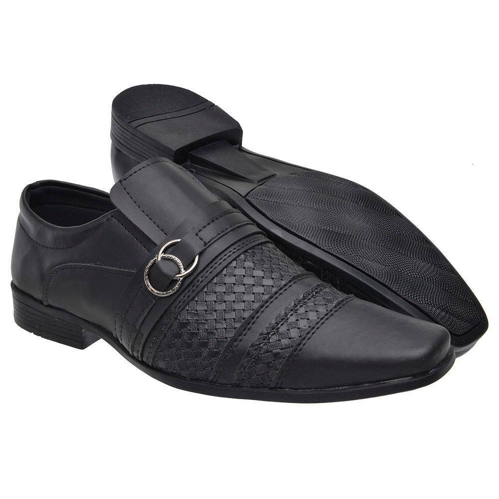 Sapato Social Masculino Elástico Fivela Conforto Moderno