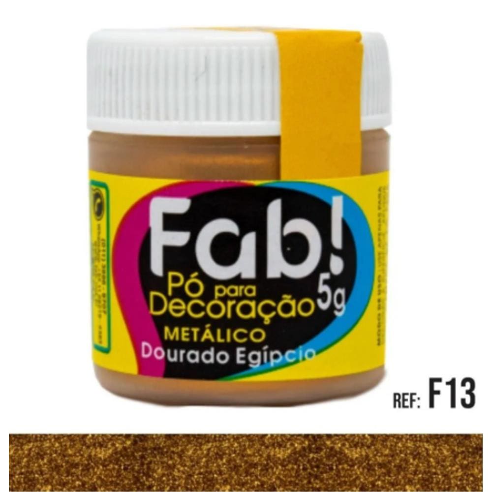 Corante Tinta Pó Comestível P/ Bolo Dourado Egípcio