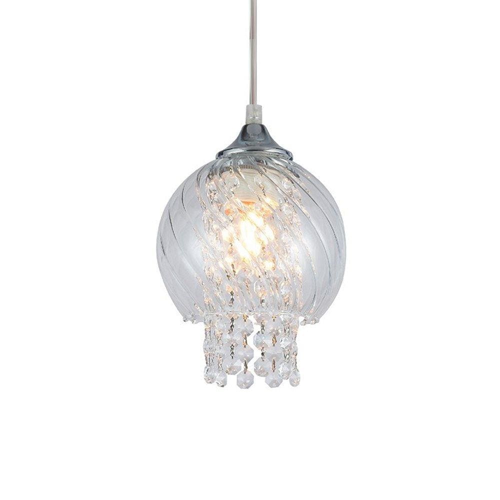 Lustre Pendente Taschibra Diana E27 Bivolt Transparente
