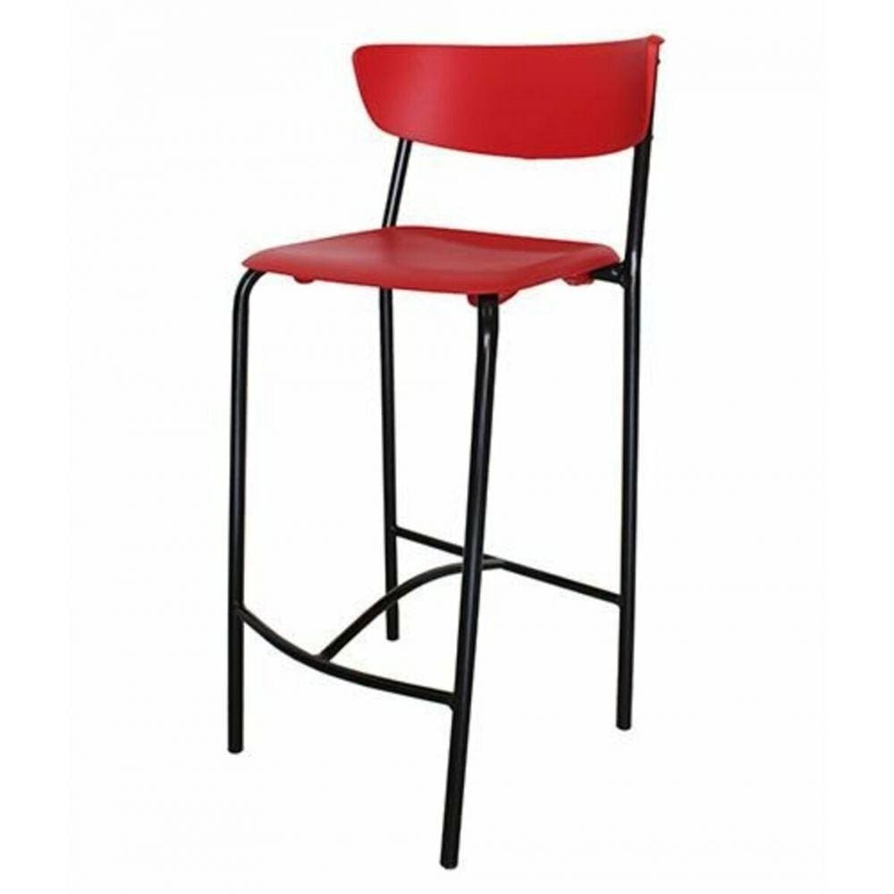 Banqueta Alta Banqueta Para Escritório Smart Vermelho