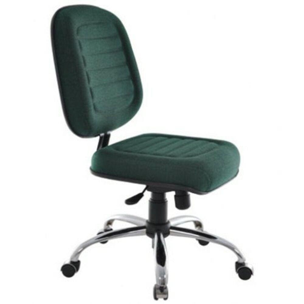 Cadeira Diretor Sem Braços Linha Blenda Base Cromada Verde