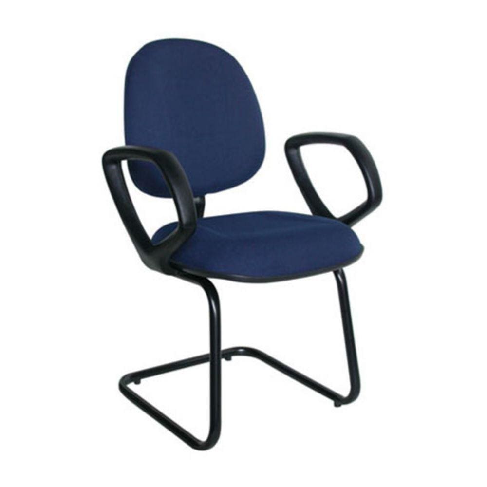 Cadeira Executiva Base Fixa em S Linha Office Plus Azul
