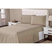 Jogo de Lençol Casal 400 Fios Percal 3 Peças Ponto Palito 100% Algodão Aconchego Prata Casa Dona